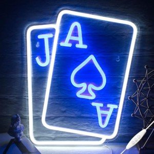 Gamerneon LED Neon Playing Cards Wall Decor