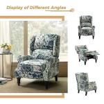 Mid Century Wingback Recliner with Adjustable Footrest