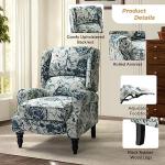 Mid Century Wingback Recliner with Adjustable Footrest