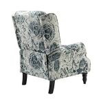 Mid Century Wingback Recliner with Adjustable Footrest