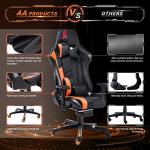 Ergonomic Gaming Chair with Footrest and Lumbar Support