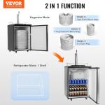 Single Tap Beer Kegerator with CO2 Tank