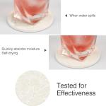 Leaf Design Ceramic Coasters Set of 2