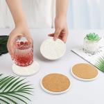 Leaf Design Ceramic Coasters Set of 2