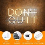 Don't Quit LED Neon Sign for Man Cave