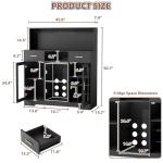 AeasyG Mini Fridge Wine and Coffee Bar Cabinet