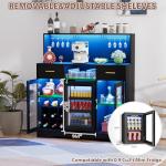 AeasyG Mini Fridge Wine and Coffee Bar Cabinet