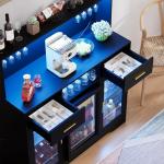 AeasyG Mini Fridge Wine and Coffee Bar Cabinet