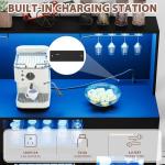 AeasyG Mini Fridge Wine and Coffee Bar Cabinet