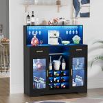 AeasyG Mini Fridge Wine and Coffee Bar Cabinet