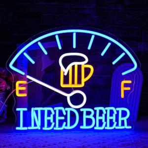 I Need Beer Neon Wall Sign - LED Light