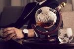 Whiskey Decanter Globe Set with 2 Glasses