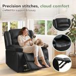 Black Recliner Chair Set of 2 - Overstuffed Comfort