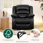 Black Recliner Chair Set of 2 - Overstuffed Comfort