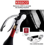 Compact Stainless Steel Corkscrew Wine Opener Set