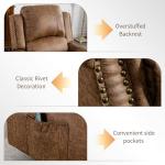 Brown Power Recliner Chair with Massage and Heat