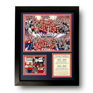 Panthers Back-to-Back Champions Framed Wall Art