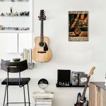 Guitar Wall Art Vintage Metal Sign for Man Cave