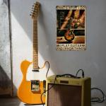 Guitar Wall Art Vintage Metal Sign for Man Cave