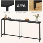 71" Black Metal Bar Table for Man Cave