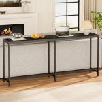 71" Black Metal Bar Table for Man Cave