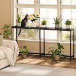 71" Black Metal Bar Table for Man Cave