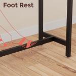 71" Black Metal Bar Table for Man Cave