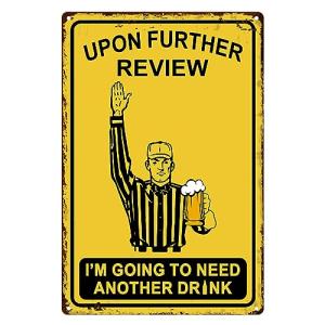 Funny Football Tin Sign for Man Cave Decor