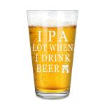 Funny IPA Beer Glass for Men and Women