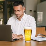 Funny IPA Beer Glass for Men and Women