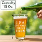 Funny IPA Beer Glass for Men and Women