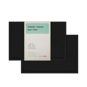 2 Pack Home Bar Drying Mats - Black