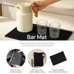 2 Pack Home Bar Drying Mats - Black