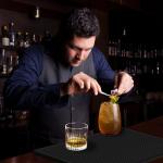 2 Pack Home Bar Drying Mats - Black