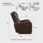 Brown Faux Leather Manual Recliner Chair