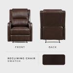 Brown Faux Leather Manual Recliner Chair