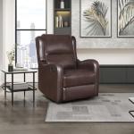 Brown Faux Leather Manual Recliner Chair