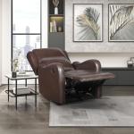 Brown Faux Leather Manual Recliner Chair