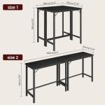 Mahancris 63-Inch Black Narrow Bar Table