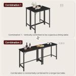 Mahancris 63-Inch Black Narrow Bar Table