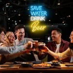 Kavaas Neon Beer Sign for Man Cave Decor