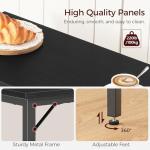 Mahancris 63-Inch Black Narrow Bar Table