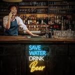 Kavaas Neon Beer Sign for Man Cave Decor