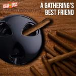 Gun Metal Cigar Ashtray with Cover - Wind Resistant