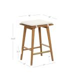 Brown and White Barstool Set of 2