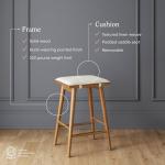 Brown and White Barstool Set of 2