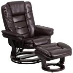 Bali LeatherSoft Swivel Recliner Chair with Ottoman