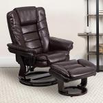 Bali LeatherSoft Swivel Recliner Chair with Ottoman