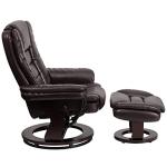 Bali LeatherSoft Swivel Recliner Chair with Ottoman