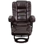 Bali LeatherSoft Swivel Recliner Chair with Ottoman